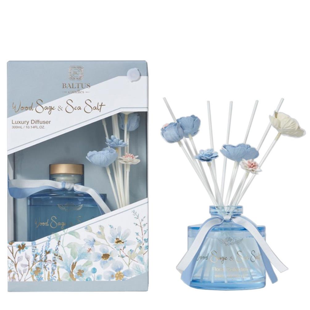 Baltus Wood Sage & Sea Salt Faux Flowers Reed Diffuser - 300ml £21.59